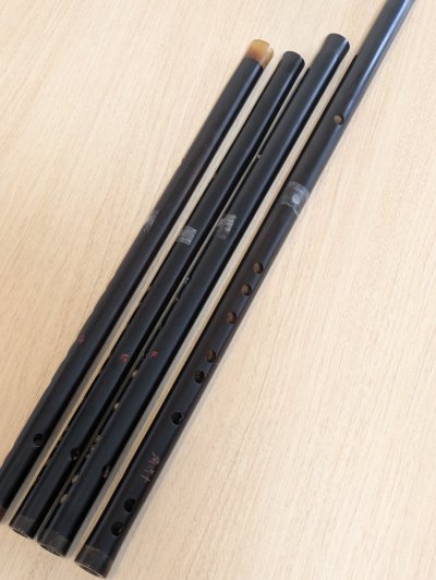 画像1: 十三堂特製黒檀笛